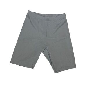 Re/Done x Danskin Woman’s Shaping Short Tights Silver Biker Shorts Size Small